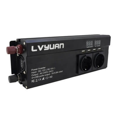 Фото: Автомобильный инвертор Lvyuan 2000 Вт 12В-220В-2 Автомобильный инвертор Lvyuan 2000 Вт 12В-220В-2