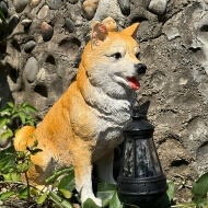 Садовая фигурка на солнечной батарее Корги Fluffly